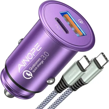 Ainope 67.5W USB-C Car Charger with 3.3ft Type-C Nylon Cable