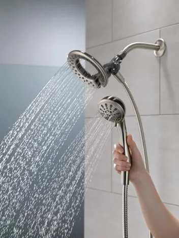 Faucet 4-Setting In2ition 2-in-1 Dual Shower Head