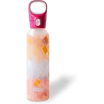 17.5-Oz Color Changing Glass Water Bottle with Silicone Coating