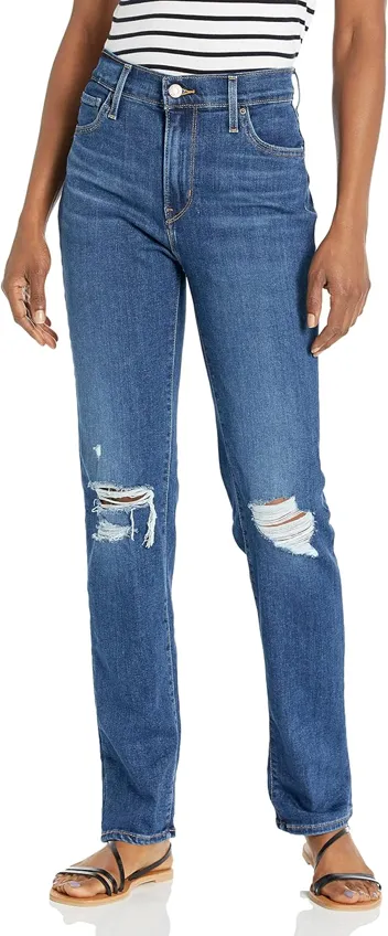 724 High Rise Straight Jeans (Chelsea Hour - Dark Indigo)