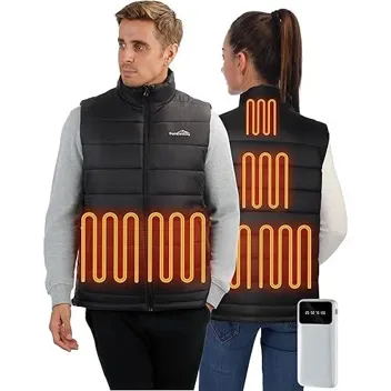 Ponsonbay Men's Lightweight Heated Vest w/ Battery Pack