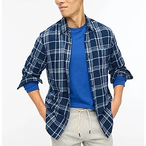 J.Crew Factory - Slim Plaid Flannel Shirt (Various Colors)