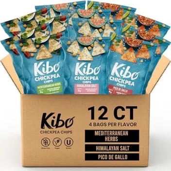 Kibo 1oz Chickpea Chips (3 Flavor Variety Pack, )