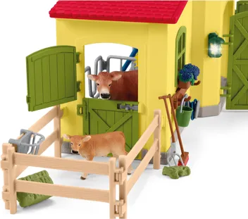 92-Piece Farm World: Large Farm w/ Animals & Accessories (Yellow