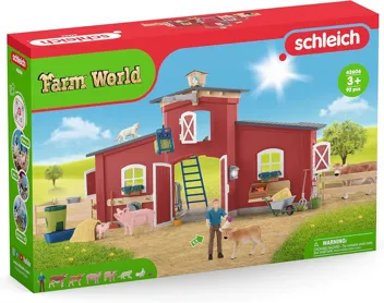 92-Piece Farm World: Large Farm w/ Animals & Accessories (Yellow