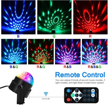 Spooboola Sound Activated Laser Party Lights w/ Remote Control