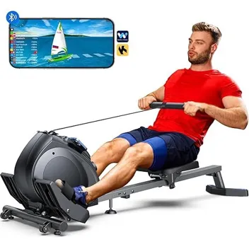 Wellfit 8-Level Adjustable Magnetic Resistance Rowing Machine