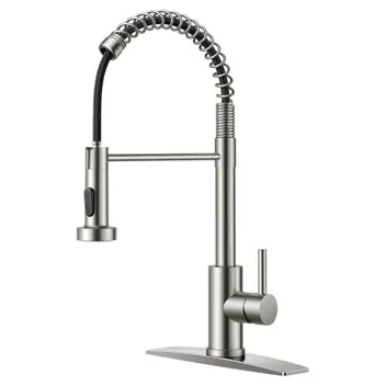 Forious Pull Down Sprayer Kitchen Faucet (Stainless Steel)