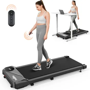 Therun Walking Pad 2.5HP 0.6-3.8MPH Under Desk Portable Treadmill