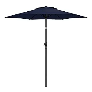 7.5" Style Selections Push-button Tilt Market Patio Umbrella (Blue or Red) w/ Free Store Pickup