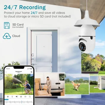 NoahTech 360-Degree WiFi Motion Detection Security Camera Bulb