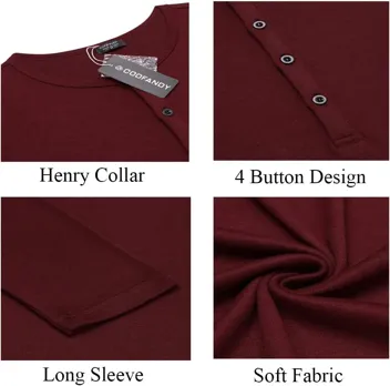 Coofandy Slim Fit Henley Shirts