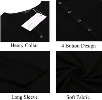 Coofandy Slim Fit Henley Shirts