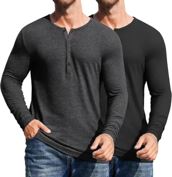 Coofandy Slim Fit Henley Shirts