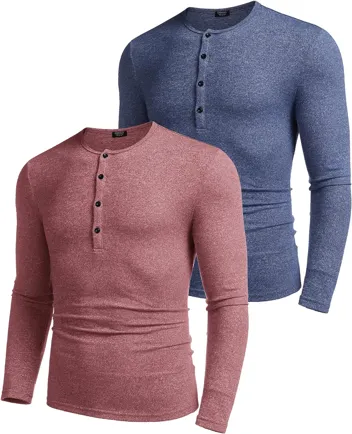 Coofandy Slim Fit Henley Shirts