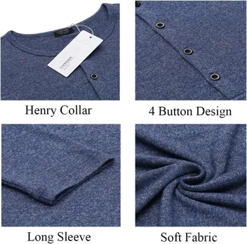 Coofandy Slim Fit Henley Shirts