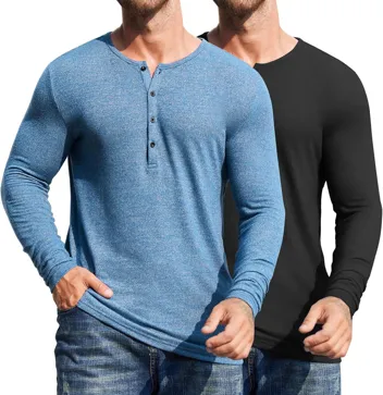 Coofandy Slim Fit Henley Shirts