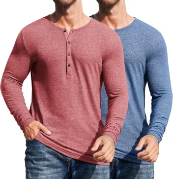 Coofandy Slim Fit Henley Shirts