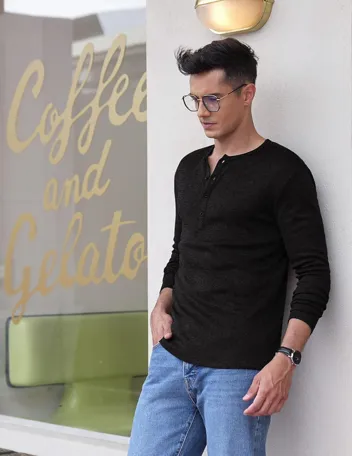 Coofandy Slim Fit Henley Shirts