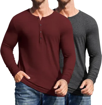 Coofandy Slim Fit Henley Shirts