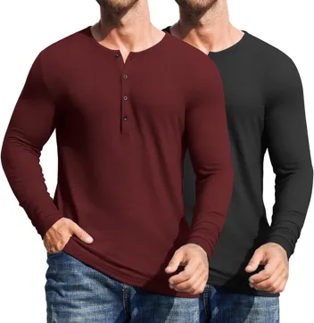 Coofandy Slim Fit Henley Shirts