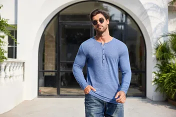 Coofandy Slim Fit Henley Shirts