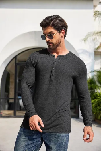 Coofandy Slim Fit Henley Shirts