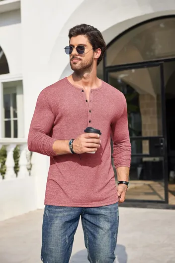 Coofandy Slim Fit Henley Shirts