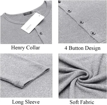 Coofandy Slim Fit Henley Shirts