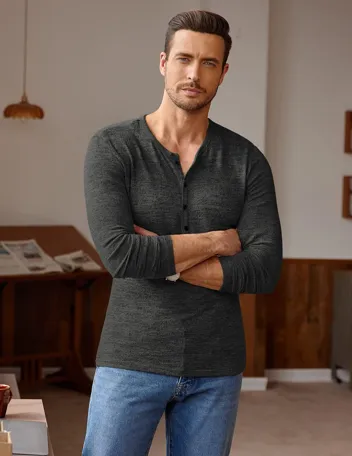 Coofandy Slim Fit Henley Shirts