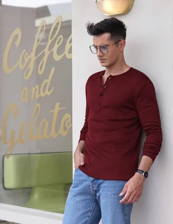 Coofandy Slim Fit Henley Shirts