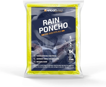 Hagon PRO Disposable Rain Ponchos for Adults