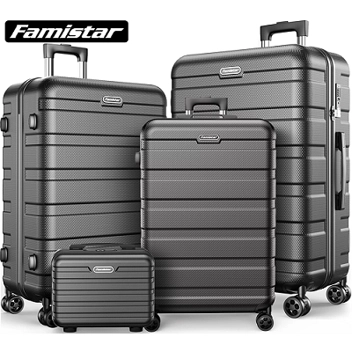 Famistar Hardside Spinner Luggage Suitcase 4-Piece Set