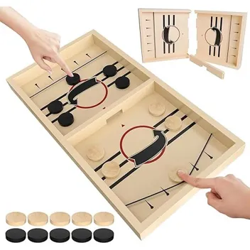 Avischai Wooden Sling Puck Game