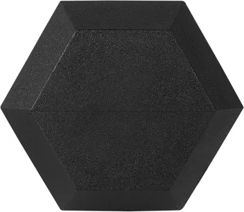 Signature Fitness Colored Rubber Encased Hex Dumbbell (35LB)