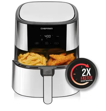 TurboFry 8Qt 1700W Stainless Steel Air Fryer