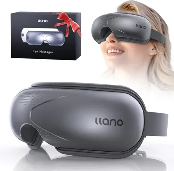 Llano Eye Dual-Layer 8D Air Pressure Bluetooth Massager Mask with He