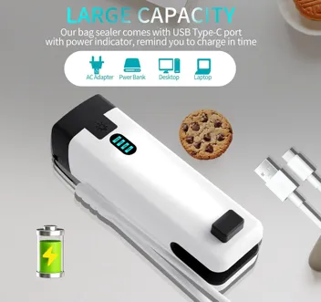 Hslgove 3-in-1 USB Rechargeable Bag Sealer with Flashlight