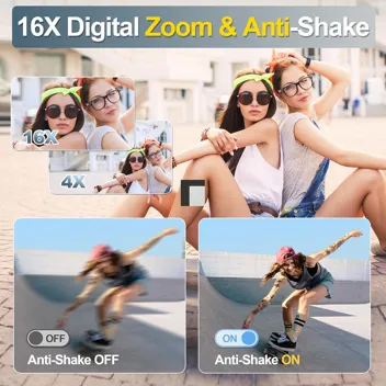 Antsiya 48MP 1080p Digital Camear with 32GB Card