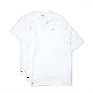 3-Pack Men's Essentials 100% Cotton Slim Fit V-Neck T-Shirts (White, Size M-XL, 3XL)