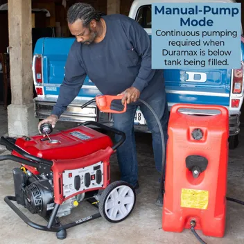 Scepter Flo N' Go Duramax 14-Gallon Portable Gas Fuel Tank Container with Siphon Pump