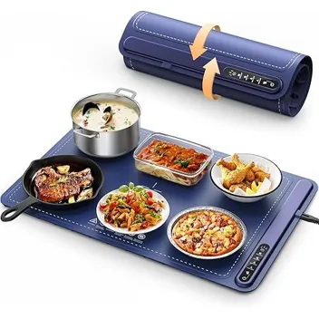 Kpptyum 110V 4-Mode Roll Up Food Warming Silicone Mat (24" x 15.7")