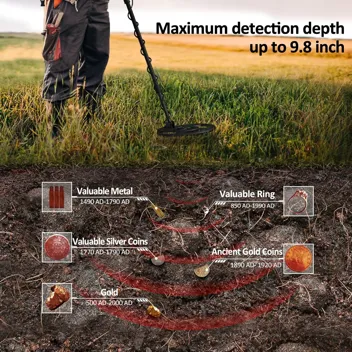 Dr. Otek 10" IP68 Metal Detector with LCD Display