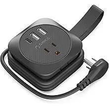 Orico 2-Outlet 3-USB Travel Power Strip with 4ft Cord