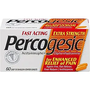 [S&S]: 60-Count Percogesic Extra Strength Pain Reliever