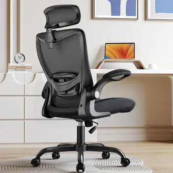 ErGear Ergonomic Office Chair with 2'' Adjustable Lumbar Support, Headrest & Flip-Up Armrests