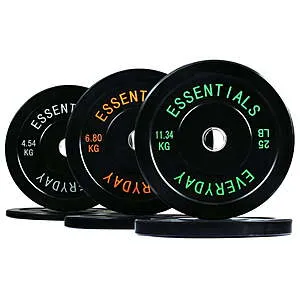 100-Lb Black Bumper Plate Set