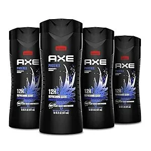 4-Count 16oz. Axe Phoenix Refreshing Body Wash (Crushed Mint/Rosemary)