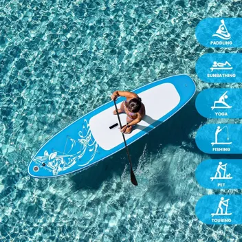 Feath-R-Lite 10'6" Inflatable Paddle Board Premium Accessory Kit (White Whale)