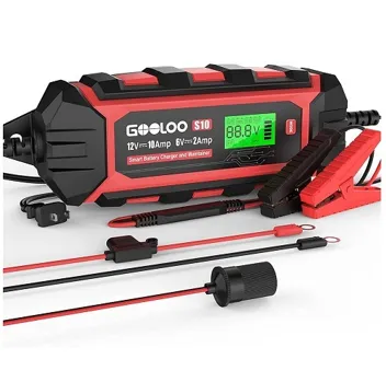 Gooloo S10 10-Amp 6V/12V Smart Battery Charger